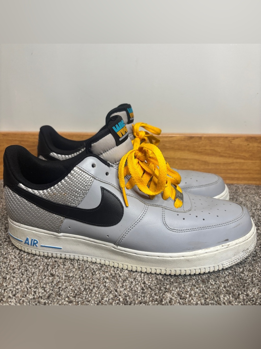 Nike Air Force 1 Low WBF World Basketball Festival Sz 10.5 Grey Black 488298-014